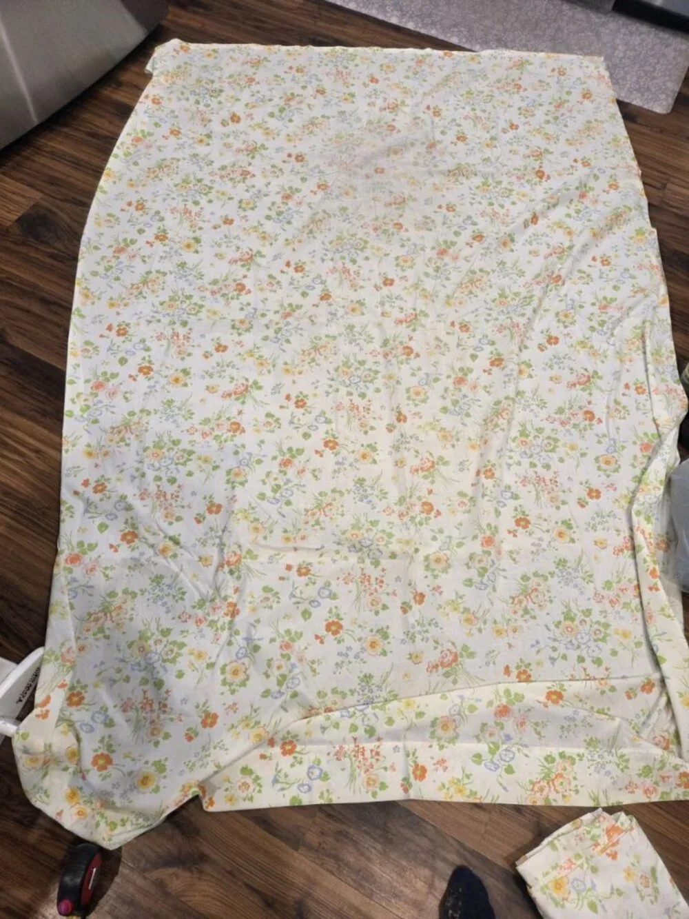 Vtg Springmaid Wondercale Twin Flat Sheets Set of 4 + Pillowcase Floral